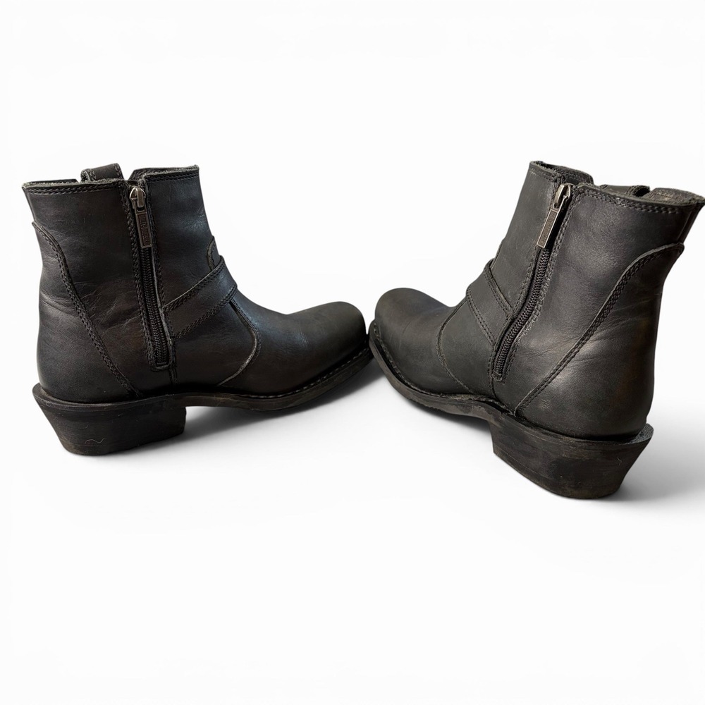 Harley-Davidson Christa Harness Boots Women's 9.5 Black Leather Mid Calf Moto - Picture 6 of 8